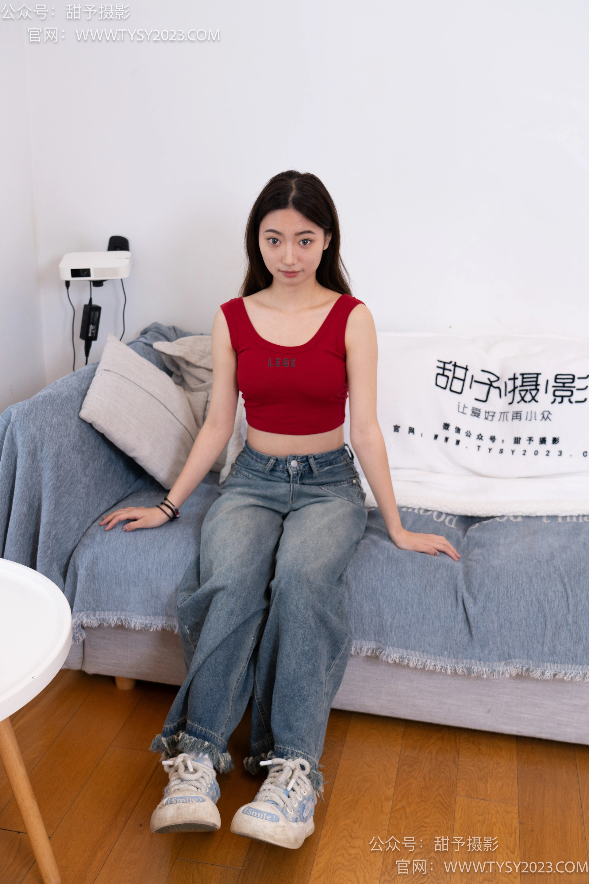 甜予摄影 No.064 雪梨-帆布鞋、白棉袜、肉丝（脚尖加固款）[130P2V-10.0GB] 1